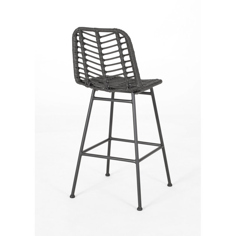 Oliver Enloe Wicker Outdoor 28.75'' Bar Stool & Reviews Wayfair